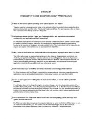 Checklist 20faq20about20patents 1